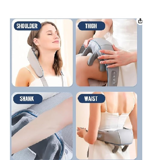 MASAJEADOR CERVICAL PRO-ALIVIO™ (Recargable + Calor Relajante)