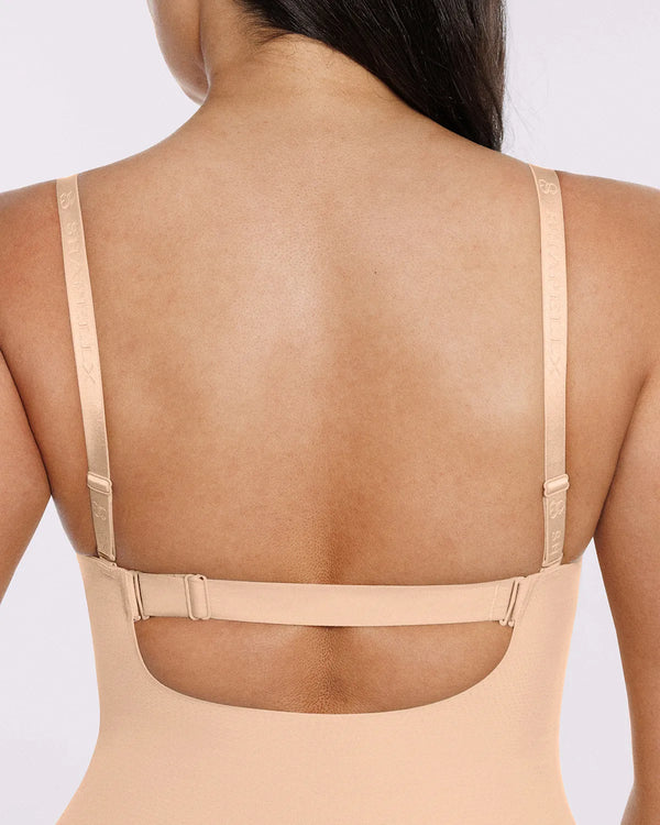 Traje de malla liso™ con espalda baja y muslo medio (50% Dto Regalo para Mamá)