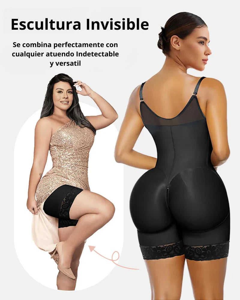Modelador de Levantamiento de Glúteos para Control de Abdomen con cremallera en la entrepierna Fajas Colombianas